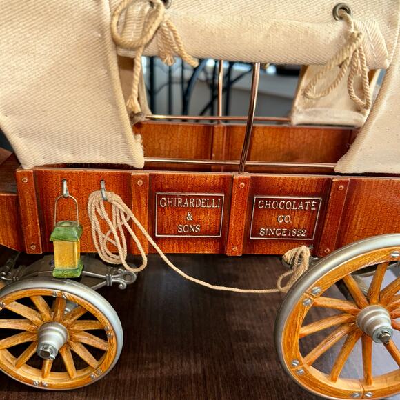 Vintage Ghirardelli Chocolate Company Covered Wagon Carriage - Picture 3 of 11